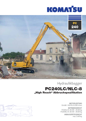 Верижни екскаватори Komatsu PC240NLC-8