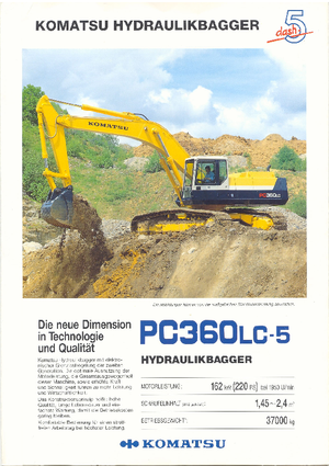 Верижни екскаватори Komatsu PC360LC-5