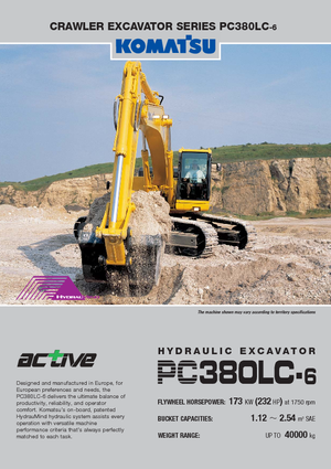 Верижни екскаватори Komatsu PC380LC-6 active