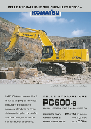 Верижни екскаватори Komatsu PC600-6