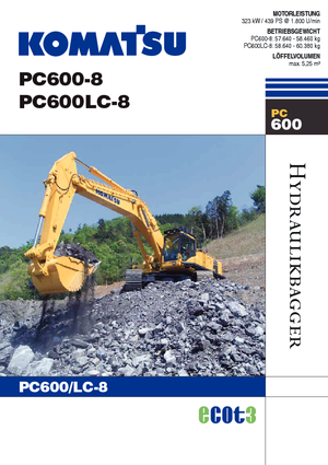 Верижни екскаватори Komatsu PC600LC-8