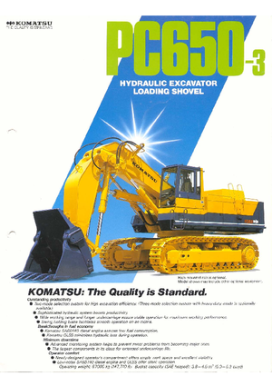 Верижни екскаватори Komatsu PC650-3