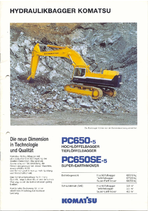 Верижни екскаватори Komatsu PC650SE-5