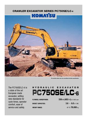 Верижни екскаватори Komatsu PC750SE-6