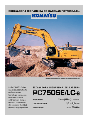 Верижни екскаватори Komatsu PC750SE-6