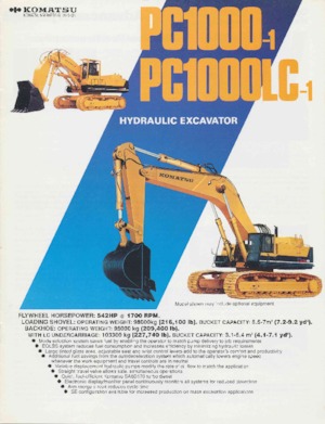 Верижни екскаватори Komatsu PC1000-1