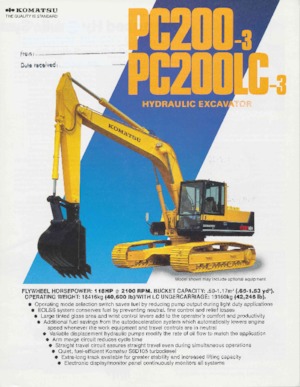 Верижни екскаватори Komatsu PC200-3