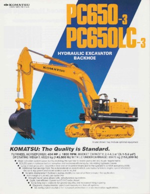 Верижни екскаватори Komatsu PC650-3