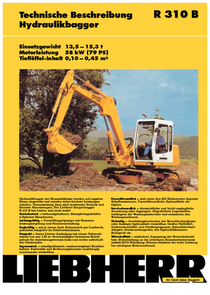 Верижни екскаватори Liebherr R 310 B