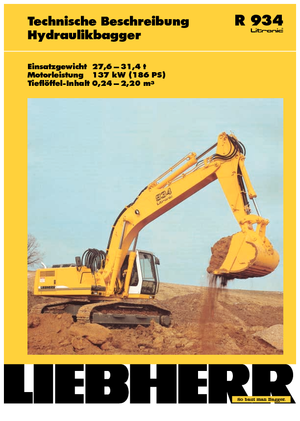 Верижни екскаватори Liebherr R 934 Litronic HD-SL