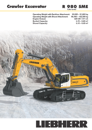 Верижни екскаватори Liebherr R 980 SME