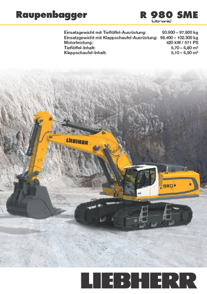 Верижни екскаватори Liebherr R 980 SME