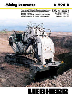 Верижни екскаватори Liebherr R 996 B 