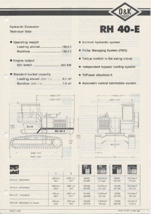 Верижни екскаватори O&K RH 40 E