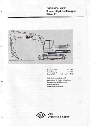 Верижни екскаватори O&K RH 6-22