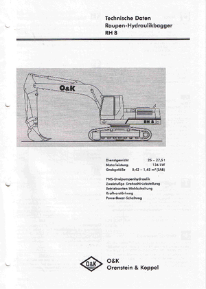 Верижни екскаватори O&K RH 8