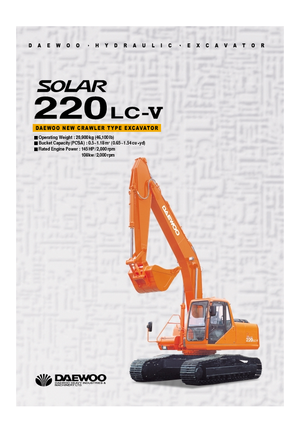 Верижни екскаватори Doosan Solar 220 LC-V