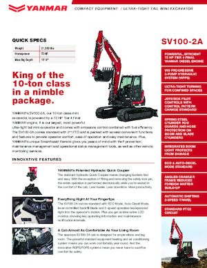 Верижни екскаватори Yanmar SV100-2A