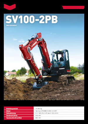 Верижни екскаватори Yanmar SV100-7-2PB 