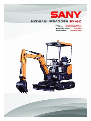 Мини екскаватори Sany SY16C