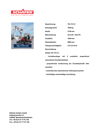 Верижни екскаватори Takeuchi TB 175 CV