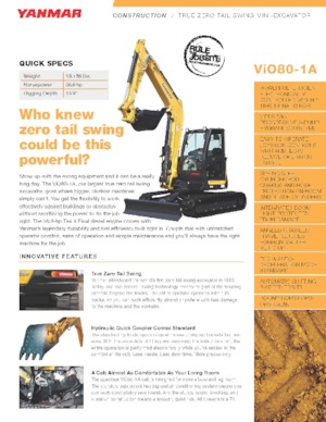 Верижни екскаватори Yanmar VIO 80-1 ACR