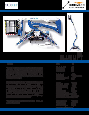 Пълзящи повдигачи с подвижна стрела Ruthmann BLUELIFT B39