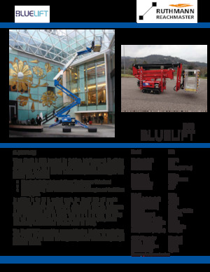 Пълзящи повдигачи с подвижна стрела Ruthmann BLUELIFT B53