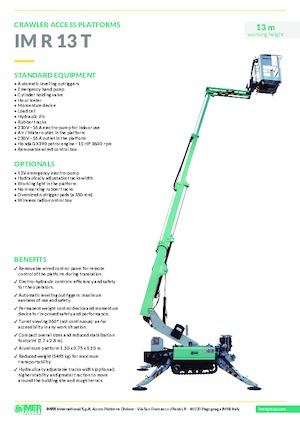 Пълзящи телескопични подемници Imer IM R 13 T 
