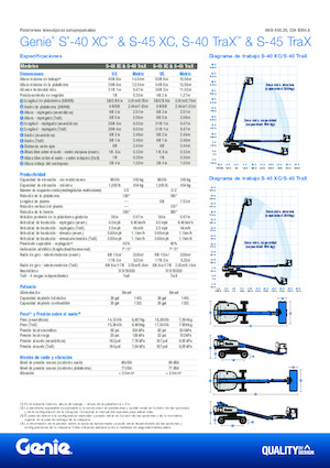 Пълзящи телескопични подемници Genie S-40 TraX