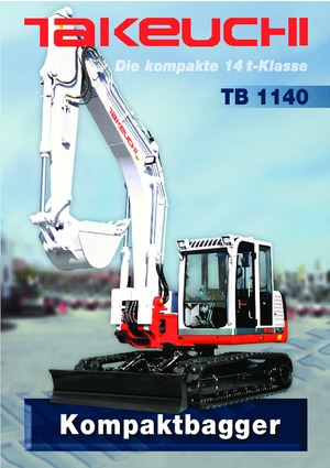 Верижни екскаватори Takeuchi TB 1140
