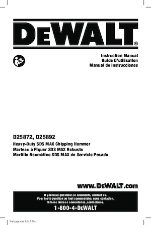 Чукове за събаряне и чукове DEWALT D25892K