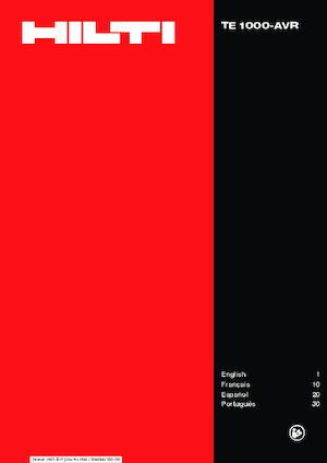 Чукове за събаряне и чукове Hilti TE 1000-AVR