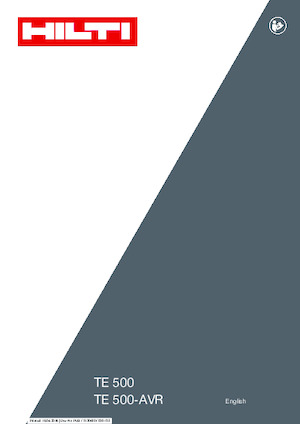 Чукове за събаряне и чукове Hilti TE 500-AVR