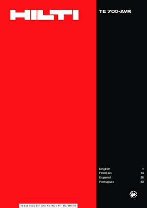 Чукове за събаряне и чукове Hilti TE 700-AVR