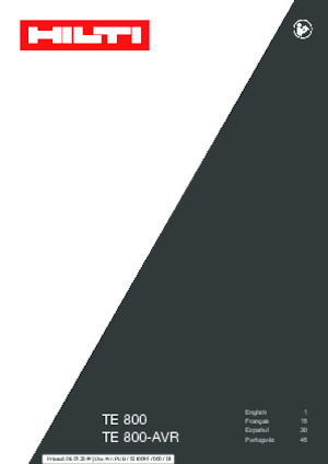 Чукове за събаряне и чукове Hilti TE 800-AVR