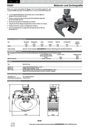 Захват за сортиране и разрушаване Kinshofer D 02 H
