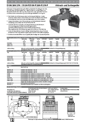 Захват за сортиране и разрушаване Kinshofer D 27 H-P 115