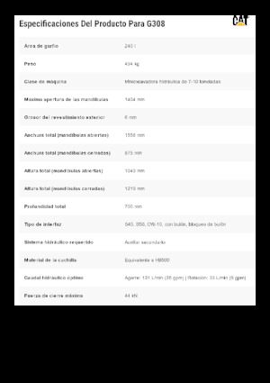 Захват за сортиране и разрушаване Caterpillar G308