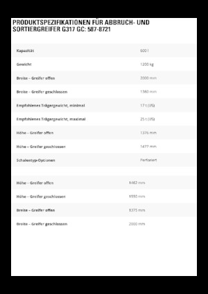 Захват за сортиране и разрушаване Caterpillar G317 GC