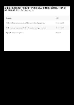 Захват за сортиране и разрушаване Caterpillar G317 GC