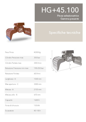 Захват за сортиране и разрушаване Promove HG+ 45.100
