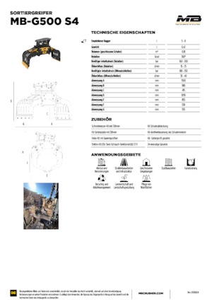 Захват за сортиране и разрушаване MB Crusher MB-G500 S4