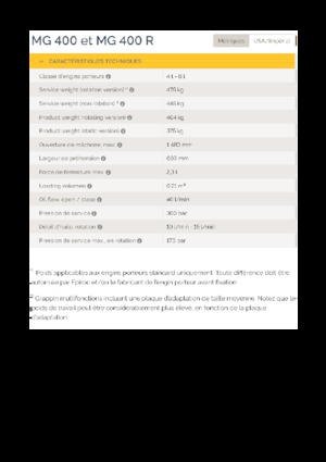 Захват за сортиране и разрушаване Epiroc MG 400