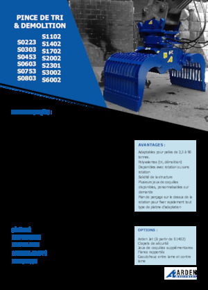 Захват за сортиране и разрушаване Arden S6002