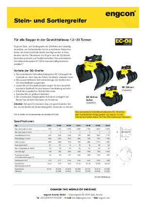 Захват за сортиране и разрушаване engcon SG06