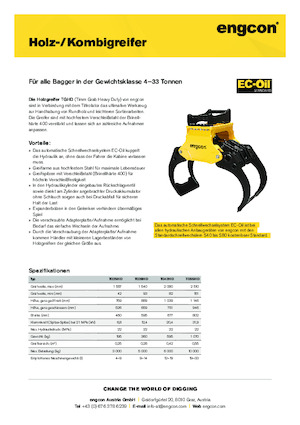 Захват за сортиране и разрушаване engcon TG55HD