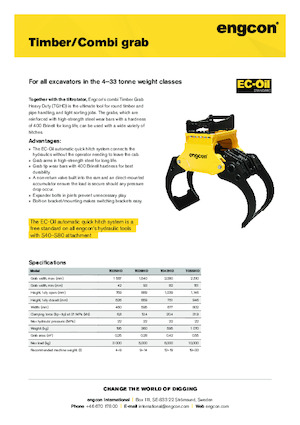 Захват за сортиране и разрушаване engcon TG55HD