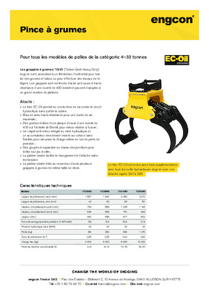 Захват за сортиране и разрушаване engcon TG55HD