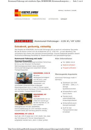 Общински многофункционални превозни средства на дизел Reform Werke Boki 1251